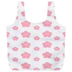 Star Pink Flower Polka Dots Full Print Recycle Bags (l) 