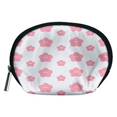 Star Pink Flower Polka Dots Accessory Pouches (medium) 