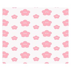 Star Pink Flower Polka Dots Double Sided Flano Blanket (small) 