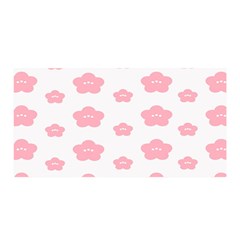 Star Pink Flower Polka Dots Satin Wrap