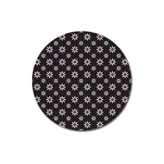 Sunflower Star Floral Purple Pink Magnet 3  (round) by Mariart