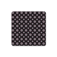 Sunflower Star Floral Purple Pink Square Magnet by Mariart