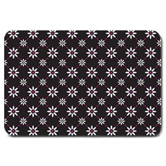 Sunflower Star Floral Purple Pink Large Doormat  by Mariart