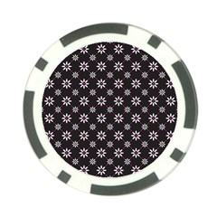 Sunflower Star Floral Purple Pink Poker Chip Card Guard (10 Pack)