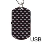 Sunflower Star Floral Purple Pink Dog Tag USB Flash (Two Sides) Back