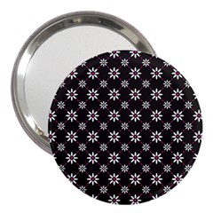 Sunflower Star Floral Purple Pink 3  Handbag Mirrors by Mariart