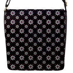 Sunflower Star Floral Purple Pink Flap Messenger Bag (S)