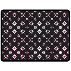 Sunflower Star Floral Purple Pink Double Sided Fleece Blanket (large)  by Mariart