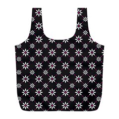 Sunflower Star Floral Purple Pink Full Print Recycle Bags (l) 