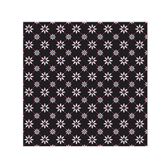 Sunflower Star Floral Purple Pink Small Satin Scarf (square)