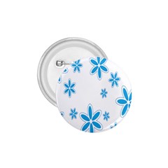 Star Flower Blue 1 75  Buttons