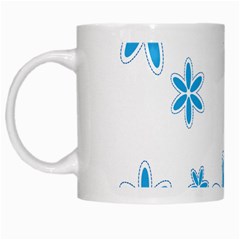 Star Flower Blue White Mugs