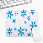 Star Flower Blue Large Mousepads Front