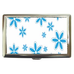 Star Flower Blue Cigarette Money Cases by Mariart