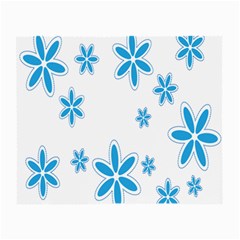 Star Flower Blue Small Glasses Cloth (2-side)