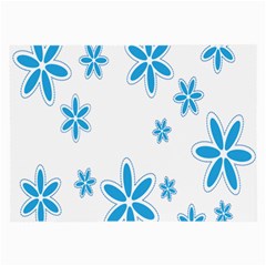 Star Flower Blue Large Glasses Cloth