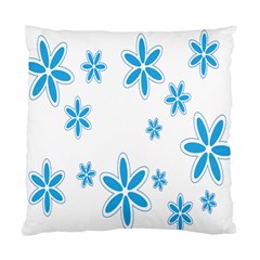 Star Flower Blue Standard Cushion Case (one Side)