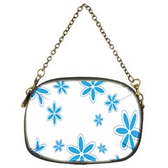 Star Flower Blue Chain Purses (two Sides) 