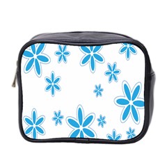 Star Flower Blue Mini Toiletries Bag 2-side