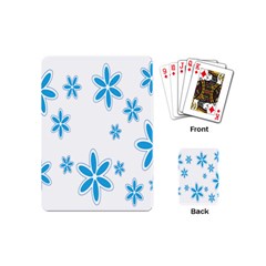 Star Flower Blue Playing Cards (mini) 