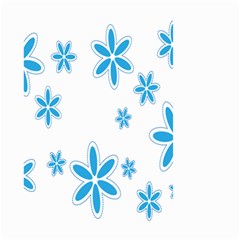 Star Flower Blue Small Garden Flag (two Sides)