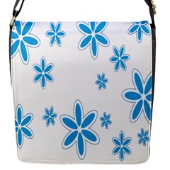 Star Flower Blue Flap Messenger Bag (s)