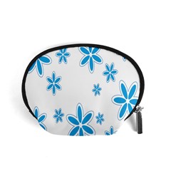 Star Flower Blue Accessory Pouches (small) 