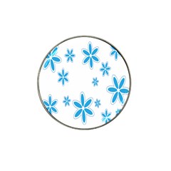 Star Flower Blue Hat Clip Ball Marker