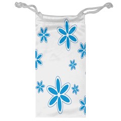 Star Flower Blue Jewelry Bag