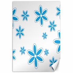 Star Flower Blue Canvas 20  X 30   by Mariart