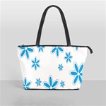 Star Flower Blue Shoulder Handbags Front