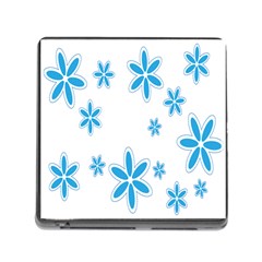 Star Flower Blue Memory Card Reader (square)