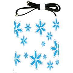 Star Flower Blue Shoulder Sling Bags by Mariart