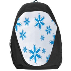 Star Flower Blue Backpack Bag