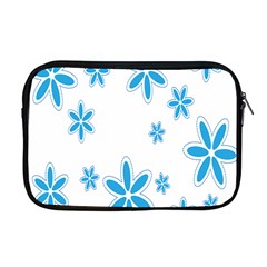 Star Flower Blue Apple Macbook Pro 17  Zipper Case