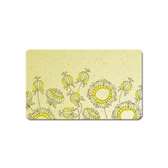 Sunflower Fly Flower Floral Magnet (name Card) by Mariart