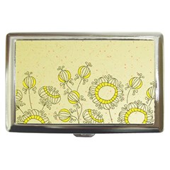 Sunflower Fly Flower Floral Cigarette Money Cases