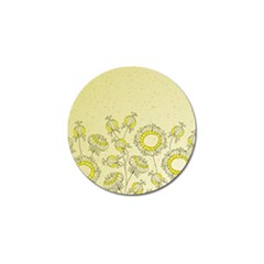 Sunflower Fly Flower Floral Golf Ball Marker by Mariart