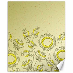 Sunflower Fly Flower Floral Canvas 16  X 20   by Mariart