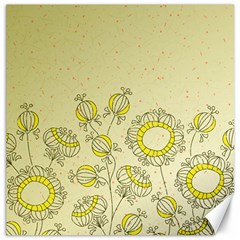 Sunflower Fly Flower Floral Canvas 20  X 20  