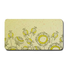 Sunflower Fly Flower Floral Medium Bar Mats