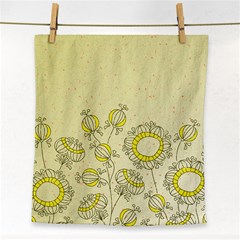 Sunflower Fly Flower Floral Face Towel by Mariart