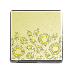 Sunflower Fly Flower Floral Memory Card Reader (square)