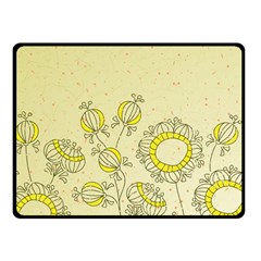 Sunflower Fly Flower Floral Fleece Blanket (small) by Mariart