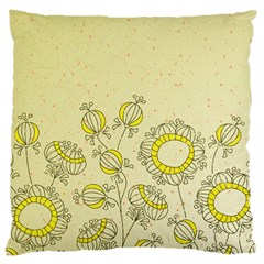 Sunflower Fly Flower Floral Large Cushion Case (two Sides)