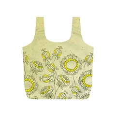 Sunflower Fly Flower Floral Full Print Recycle Bags (s)  by Mariart