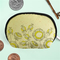 Sunflower Fly Flower Floral Accessory Pouches (medium)  by Mariart