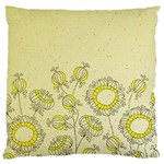 Sunflower Fly Flower Floral Large Flano Cushion Case (One Side) Front