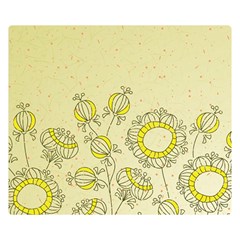 Sunflower Fly Flower Floral Double Sided Flano Blanket (small)  by Mariart