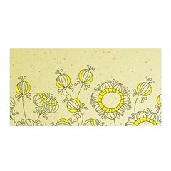 Sunflower Fly Flower Floral Satin Wrap by Mariart